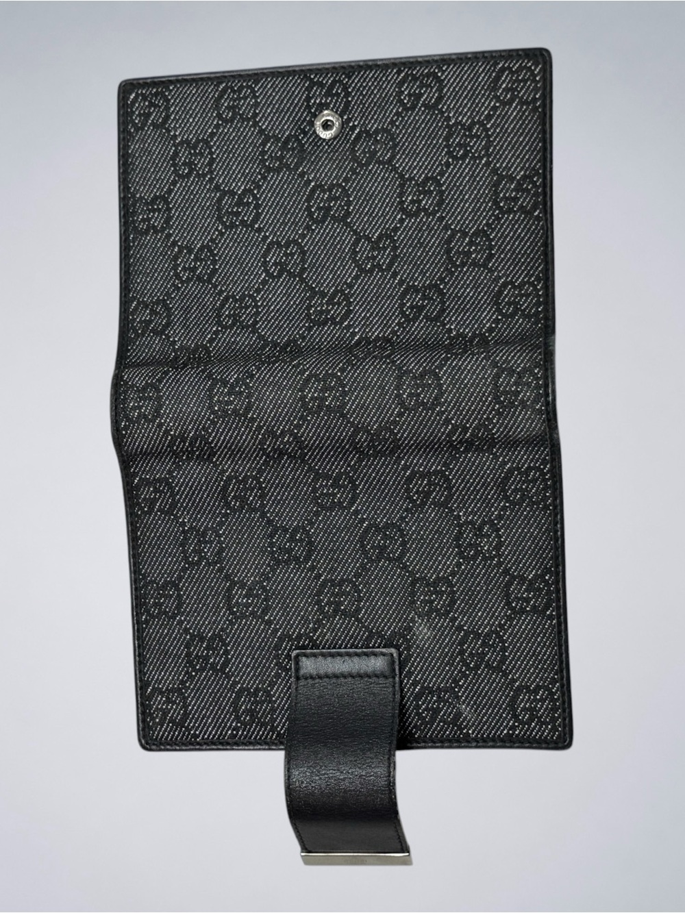Vintage Gucci GG Denim 6 Ring Agenda Planner Black Y2K Original Retail Tag EPC - Picture 3 of 12